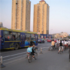 Bicycles at the Dagunanlu traffic junction